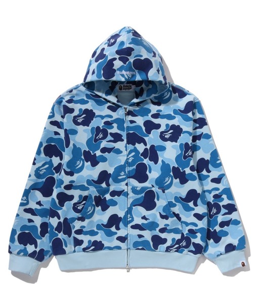A BATHING APE（アベイシングエイプ）の「ABC CAMO HEAVY WASH CROPPED FIT ZIP HOODIE（パーカー・メンズ・ブルー/ピンク/グリーン・SMALL/LARGE/MEDIUM/X-LARGE/XX-LARGE）」の3枚目の写真
