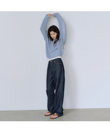 Nonfade raw wide denim