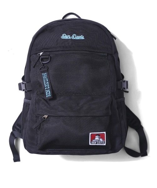 BEN DAVIS(ベンデイビス)の「《BEN DAVIS》MESH POCKET DAYPACK(バックパック/リュック・メンズ・ブラック×レッド/ブラック×ホワイト/ブラック×ブルー・FREE)」の3枚目の写真