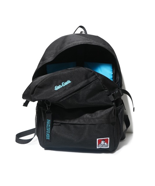 BEN DAVIS(ベンデイビス)の「《BEN DAVIS》MESH POCKET DAYPACK(バックパック/リュック・メンズ・ブラック×レッド/ブラック×ホワイト/ブラック×ブルー・FREE)」の8枚目の写真