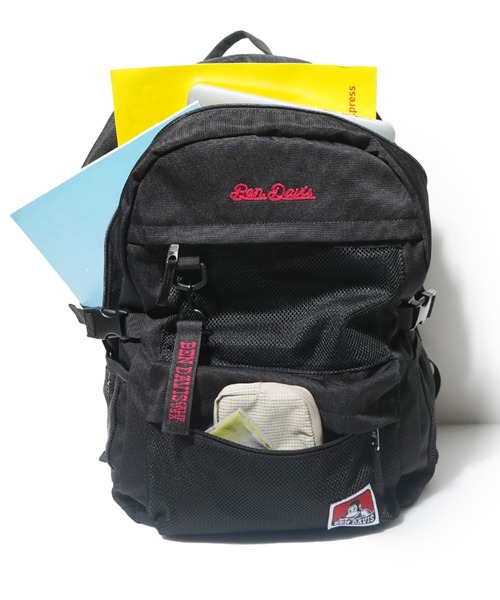 BEN DAVIS（ベンデイビス）の「《BEN DAVIS》MESH POCKET DAYPACK（バックパック/リュック・メンズ・ブラック×レッド/ブラック×ホワイト/ブラック×ブルー・FREE）」の16枚目の写真