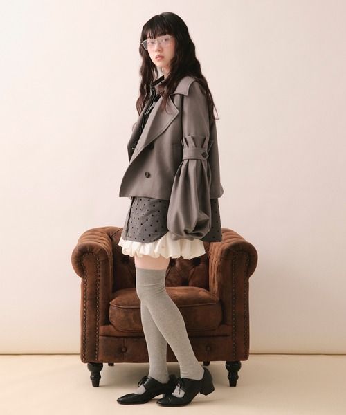 loin nuit（ロワンニュイ）の「volume sleeve short jacket / ボリュームスリーブショートジャケット（テーラードジャケット・レディース・アイボリー/ブルー/グレー・FREE）」の15枚目の写真