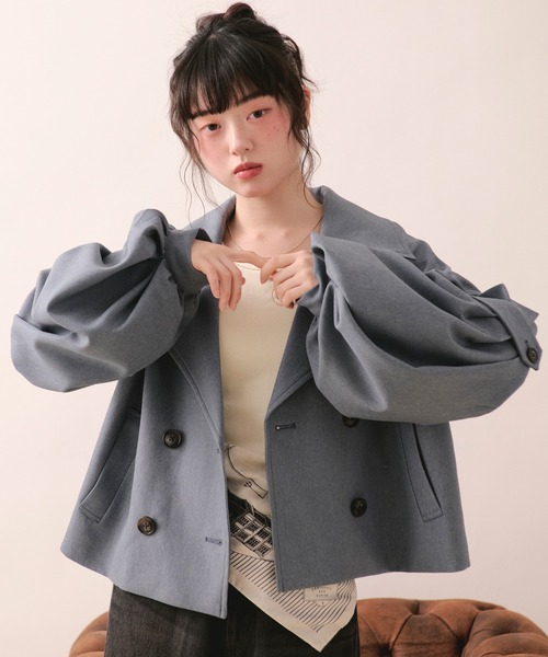 volume sleeve short jacket / ボリュームスリーブショートジャケット