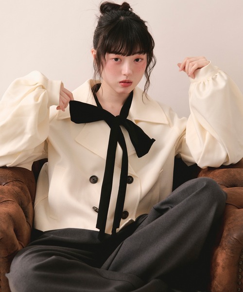 volume sleeve short jacket / ボリュームスリーブショートジャケット