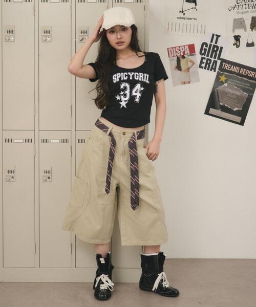 dispark(ディスパーク)の「DISPARK/スタッズネックナンバーロゴT(Tシャツ/カットソー・レディース・ブラック/ホワイト・FREE)」の20枚目の写真