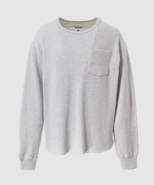 FACETASM（ファセッタズム）の「THERMAL KNIT LONG TEE（Tシャツ/カットソー・メンズ・ブラック/ライトグレー・4）」の2枚目の写真