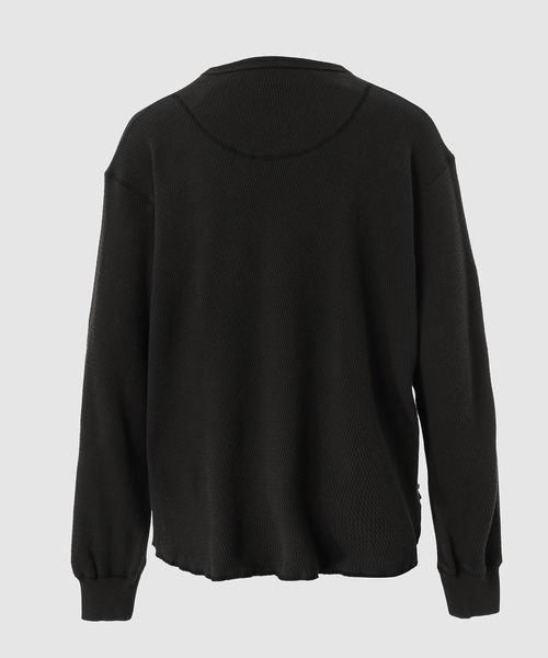 FACETASM（ファセッタズム）の「THERMAL KNIT LONG TEE（Tシャツ/カットソー・メンズ・ブラック/ライトグレー・4）」の3枚目の写真