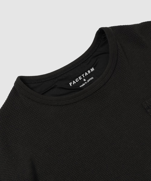 FACETASM（ファセッタズム）の「THERMAL KNIT LONG TEE（Tシャツ/カットソー・メンズ・ブラック/ライトグレー・4）」の4枚目の写真