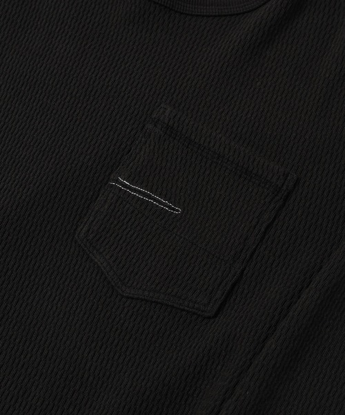 FACETASM（ファセッタズム）の「THERMAL KNIT LONG TEE（Tシャツ/カットソー・メンズ・ブラック/ライトグレー・4）」の5枚目の写真