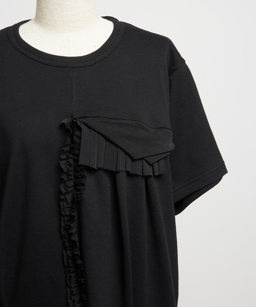 gomme(ゴム)の「フリルT(Tシャツ/カットソー・レディース・ブラック・MEDIUM)」の12枚目の写真
