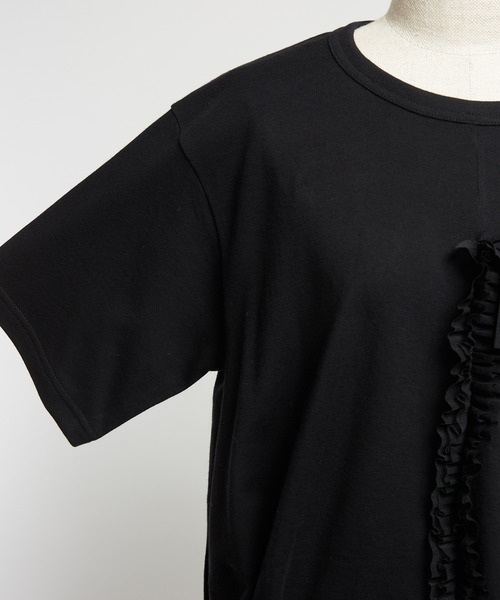 gomme(ゴム)の「フリルT(Tシャツ/カットソー・レディース・ブラック・MEDIUM)」の16枚目の写真