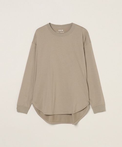three dots(スリードッツ)の「ミルキージャージー 長袖Tシャツ(Tシャツ/カットソー・レディース・ホワイト系その他/ベージュ系その他/ブラック・XS/S)」の3枚目の写真