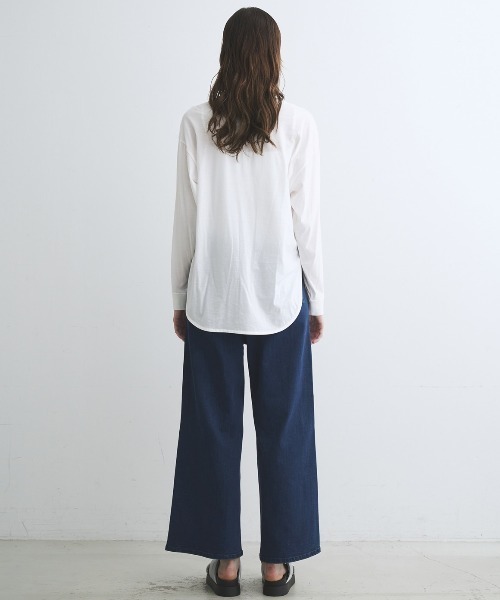 three dots(スリードッツ)の「ミルキージャージー 長袖Tシャツ(Tシャツ/カットソー・レディース・ホワイト系その他/ベージュ系その他/ブラック・XS/S)」の16枚目の写真