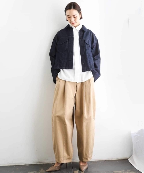 MICHEL KLEIN（ミッシェル・クラン）の「[セットアップ対応]デニムダブルポケットブルゾン（デニムジャケット・レディース・ネイビー・38）」の12枚目の写真