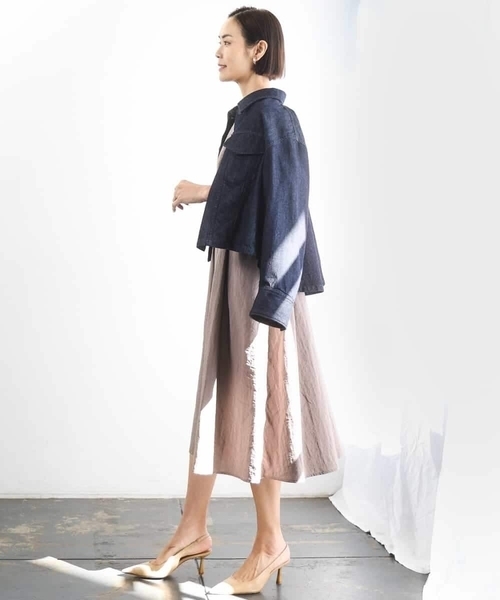 MICHEL KLEIN（ミッシェル・クラン）の「[セットアップ対応]デニムダブルポケットブルゾン（デニムジャケット・レディース・ネイビー・38）」の22枚目の写真