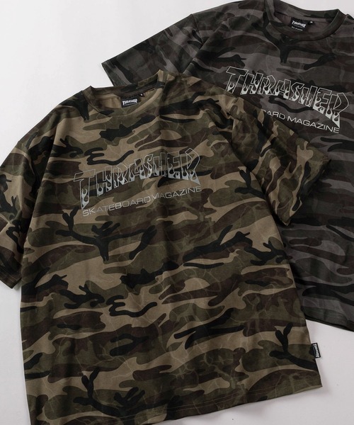 THRASHER（スラッシャー）の「【70】【THRASHER/スラッシャー】カモフラ/レオパード/ボーダー/ドット ブランドロゴ アソート 総柄Tシャツ/ショート丈有り（Tシャツ/カットソー・メンズ・ベージュ/ブラック/ブラック系/ブラック系1/グリーン/グレー・XL/L/M/FREE）」の22枚目の写真