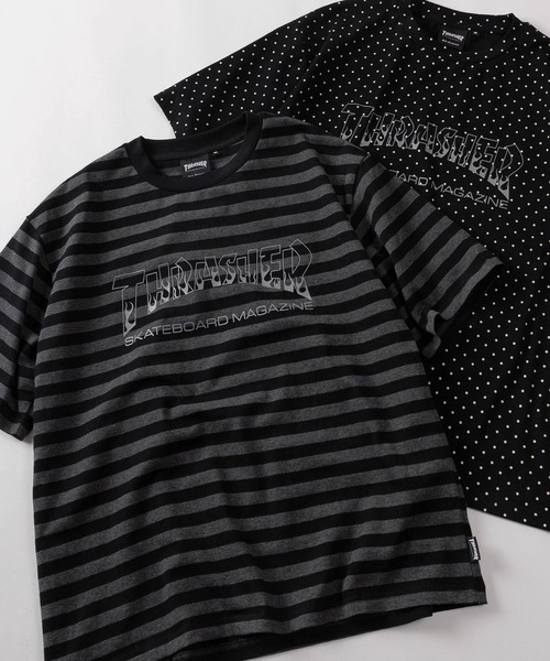 THRASHER（スラッシャー）の「【70】【THRASHER/スラッシャー】カモフラ/レオパード/ボーダー/ドット ブランドロゴ アソート 総柄Tシャツ/ショート丈有り（Tシャツ/カットソー・メンズ・ベージュ/ブラック/ブラック系/ブラック系1/グリーン/グレー・XL/L/M/FREE）」の20枚目の写真