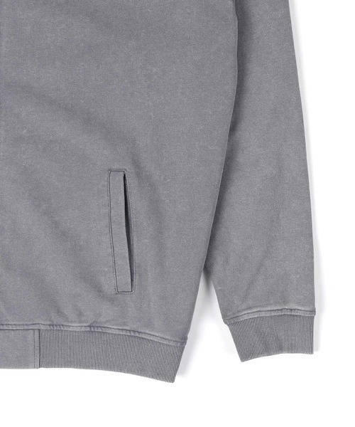 The DUFFER of ST.GEORGE(ザダファーオブセントジョージ)の「PIGMENT DYED POWDER WASH SNAP CARDIGAN:ピグメントダイ スナップカーディガン / スウェットアウター / ヴィンテージ加工(スウェット・メンズ・グリーン/ライトグレー・X-LARGE/LARGE/MEDIUM/SMALL)」の13枚目の写真