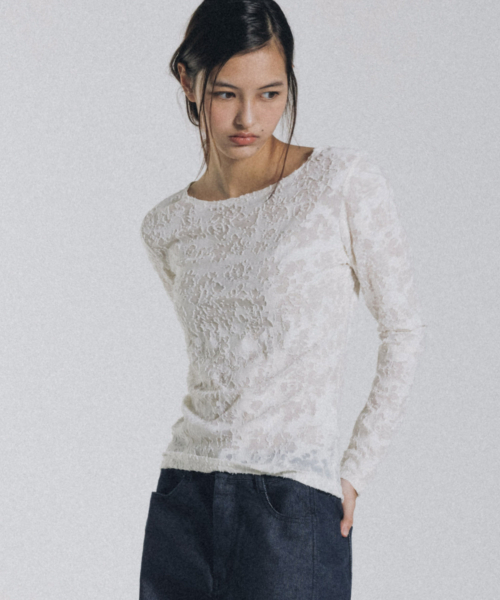 ANDNEEDS（アンドニーズ）の「Rivera sheer long sleeve (ivory)（Tシャツ/カットソー・レディース・その他・FREE）」の3枚目の写真