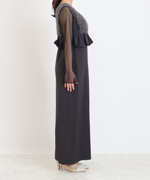 TRUDEA(トルディア)の「ボリュームチュールペプラムドレス(ドレス・レディース・ブラック/チャコールグレー・MEDIUM)」の17枚目の写真