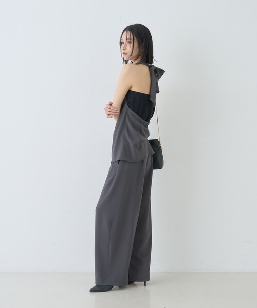 Rouge vif（ルージュヴィフ）の「【セットアップ対応】ホルダーネックブラウス/ビスチェ/レイヤード（シャツ/ブラウス・レディース・チャコールグレー/ブラック・フリー）」の22枚目の写真