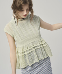 Firsthand | Firsthand/ファーストハンド ジャパンメイド ホールガーメント ペプラム トップス(ニット/セーター)