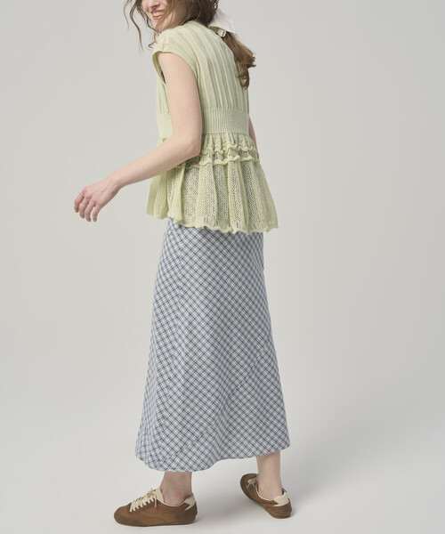 Firsthand（ファーストハンド）の「Firsthand/ファーストハンド ジャパンメイド ホールガーメント ペプラム トップス（ニット/セーター・レディース・ブラック/ブルーグリーン/ラベンダー・FREE）」の11枚目の写真