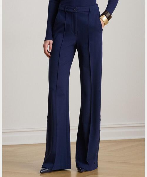 LAUREN RALPH LAUREN（ローレン ラルフ ローレン）の「ボタントリム ポンチ ワイドレッグ パンツ（その他パンツ・レディース・ネイビー系1・0/00/6/4/2）」の6枚目の写真