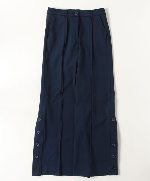 LAUREN RALPH LAUREN（ローレン ラルフ ローレン）の「ボタントリム ポンチ ワイドレッグ パンツ（その他パンツ・レディース・ネイビー系1・0/00/6/4/2）」の4枚目の写真
