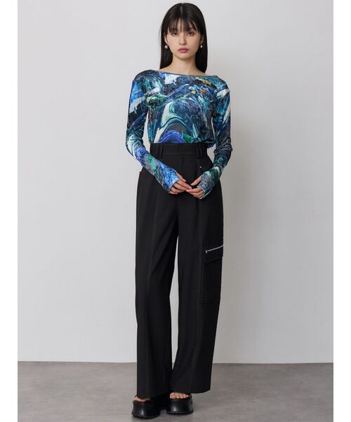 MURUA（ムルーア）の「クロコレイヤードサンダル（サンダル・レディース・グリーン/ブラック・24.5/23.5）」の10枚目の写真