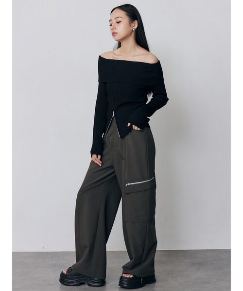 MURUA（ムルーア）の「クロコレイヤードサンダル（サンダル・レディース・グリーン/ブラック・24.5/23.5）」の6枚目の写真