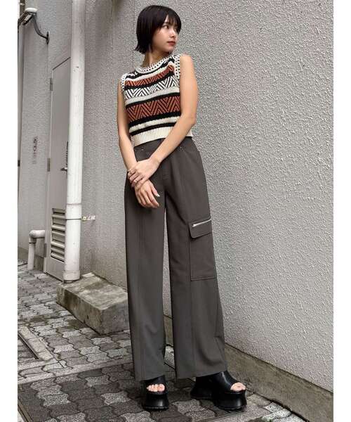 MURUA（ムルーア）の「クロコレイヤードサンダル（サンダル・レディース・グリーン/ブラック・24.5/23.5）」の20枚目の写真