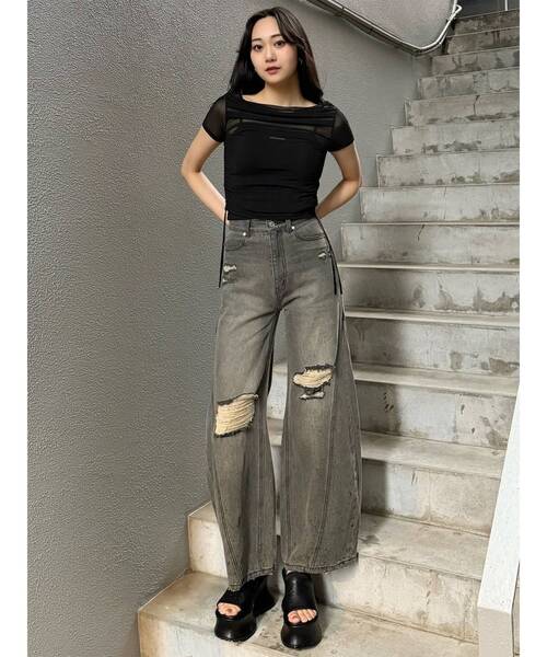 MURUA（ムルーア）の「クロコレイヤードサンダル（サンダル・レディース・グリーン/ブラック・24.5/23.5）」の22枚目の写真