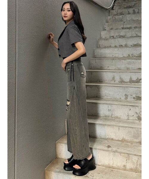 MURUA（ムルーア）の「クロコレイヤードサンダル（サンダル・レディース・グリーン/ブラック・24.5/23.5）」の17枚目の写真