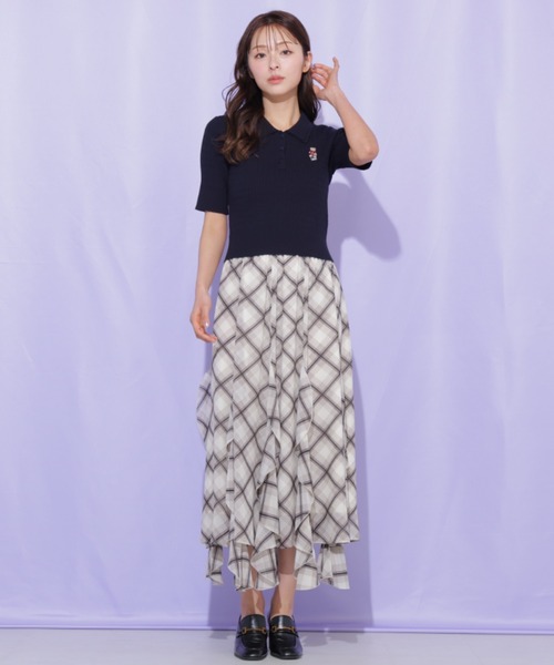 JILL by JILL STUART(ジルバイジルスチュアート)の「シアーチェックラッフルフリルスカート(スカート・レディース・ブラウン系その他/ブラック系その他・FREE)」の22枚目の写真