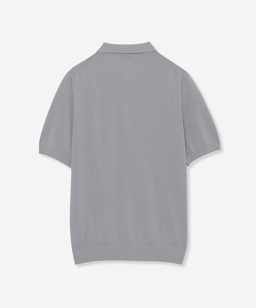 MACKINTOSH LONDON（マッキントッシュ ロンドン）の「シルクコットンドレスニットPOLO（ポロシャツ・メンズ・グレー/ダークネイビー・M/XL/L）」の3枚目の写真