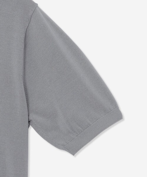 MACKINTOSH LONDON（マッキントッシュ ロンドン）の「シルクコットンドレスニットPOLO（ポロシャツ・メンズ・グレー/ダークネイビー・M/XL/L）」の5枚目の写真