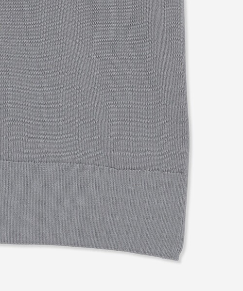 MACKINTOSH LONDON（マッキントッシュ ロンドン）の「シルクコットンドレスニットPOLO（ポロシャツ・メンズ・グレー/ダークネイビー・M/XL/L）」の6枚目の写真