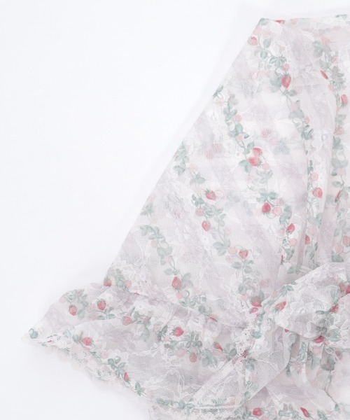 axes femme(アクシーズファム)の「苺柄マルチWAYストール(マフラー・レディース・レッド/キナリ・FREE)」の15枚目の写真