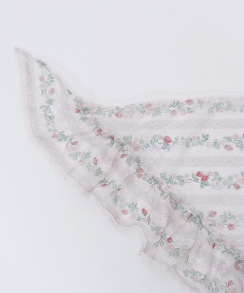 axes femme(アクシーズファム)の「苺柄マルチWAYストール(マフラー・レディース・レッド/キナリ・FREE)」の16枚目の写真