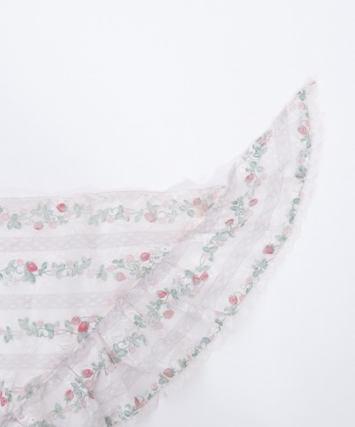 axes femme(アクシーズファム)の「苺柄マルチWAYストール(マフラー・レディース・レッド/キナリ・FREE)」の19枚目の写真