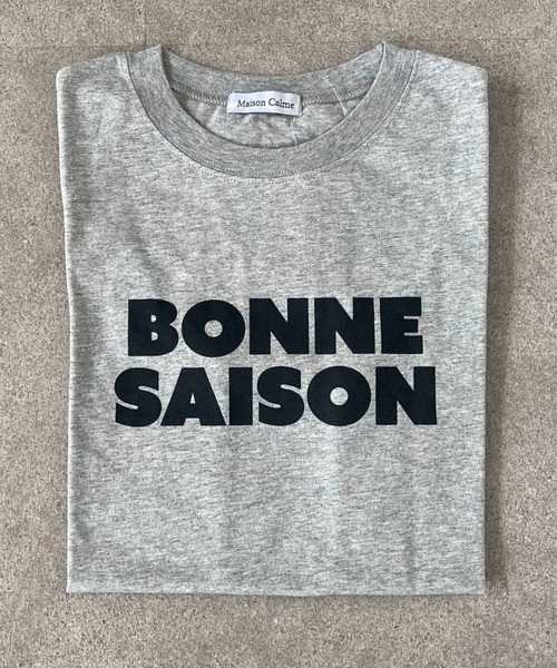 Maison Calme(メゾンカルム)の「【3 色展開】ロゴプリント T シャツ 半袖 レディース 定番 コットン(Tシャツ/カットソー・レディース・チャコール/ホワイト/グレー・F)」の8枚目の写真