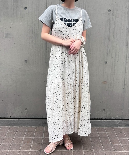 Maison Calme(メゾンカルム)の「【3 色展開】ロゴプリント T シャツ 半袖 レディース 定番 コットン(Tシャツ/カットソー・レディース・チャコール/ホワイト/グレー・F)」の18枚目の写真
