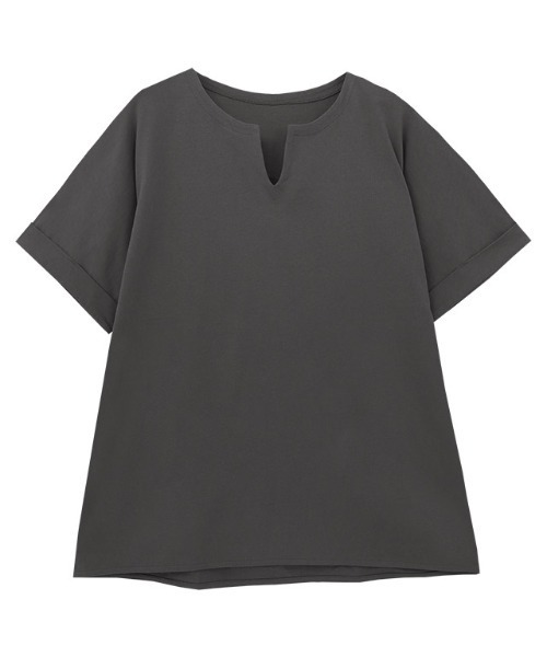 Pierrot(ピエロ)の「綿100%キーネックドルマンTシャツ(Tシャツ/カットソー・レディース・ブラック/グレー系その他/オフホワイト/ブルー/チャコール・M/L)」の16枚目の写真