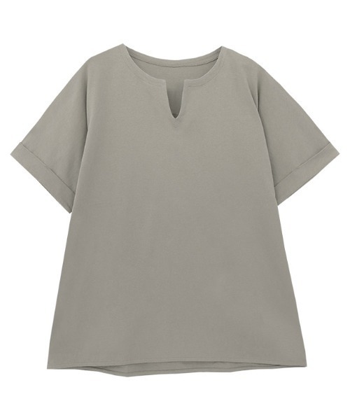 Pierrot(ピエロ)の「綿100%キーネックドルマンTシャツ(Tシャツ/カットソー・レディース・ブラック/グレー系その他/オフホワイト/ブルー/チャコール・M/L)」の20枚目の写真