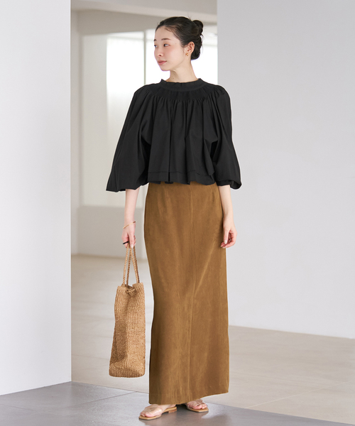 plage（プラージュ）の「suede like スカート（スカート・レディース・キャメル・34/36/38）」の6枚目の写真