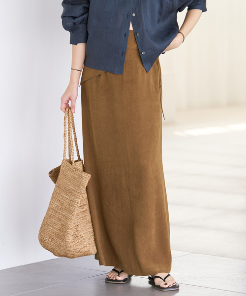 plage（プラージュ）の「suede like スカート（スカート・レディース・キャメル・34/36/38）」の4枚目の写真