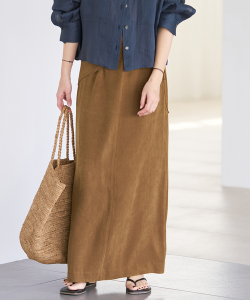 plage（プラージュ）の「suede like スカート（スカート・レディース・キャメル・34/36/38）」の5枚目の写真