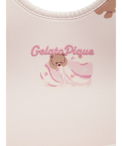 gelato pique（ジェラートピケ）の「【BABY】アイスクリームベア柄お食事スタイ（スタイ/よだれかけ・キッズ・クリーム/ピンク・F）」の6枚目の写真