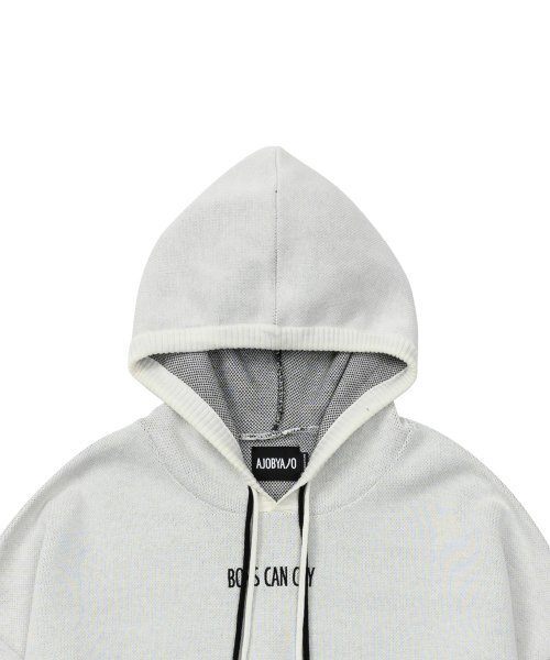 AJOBYAJO（アジョバイアジョ）の「Crying Boy Cotton Knit Hoodie [IVORY]（パーカー・レディース・その他・L/M）」の2枚目の写真
